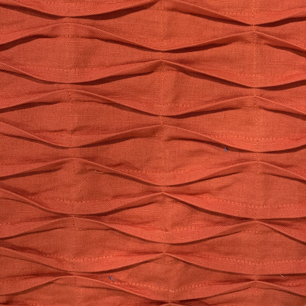 Plutus Red Tucked Solid Color Luxury Throw Pillow, 26"x26"