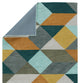 Luli Sanchez by Jaipur Living Ojo Handmade Geometric Gold/Teal Area Rug, 2'x3'