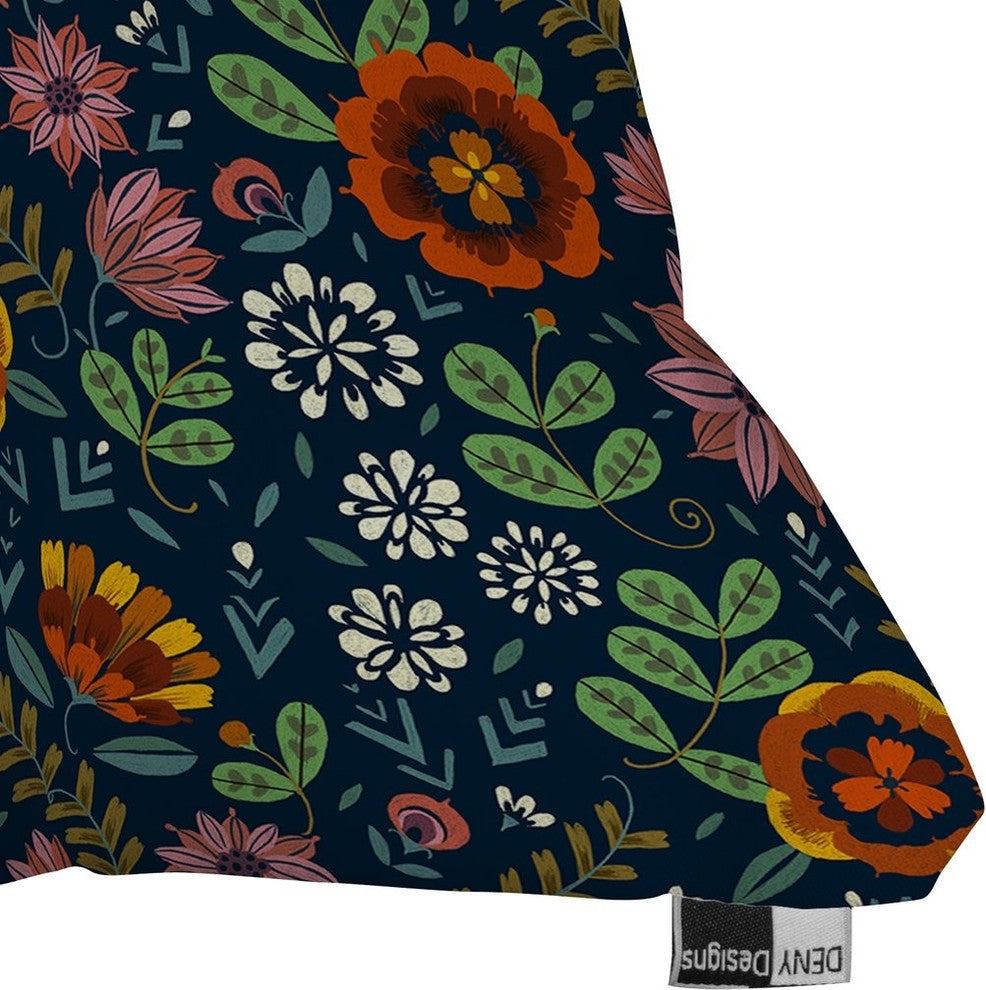 Pimlada Phuapradit Midnight Bloom 1 Throw Pillow, 20"x20"