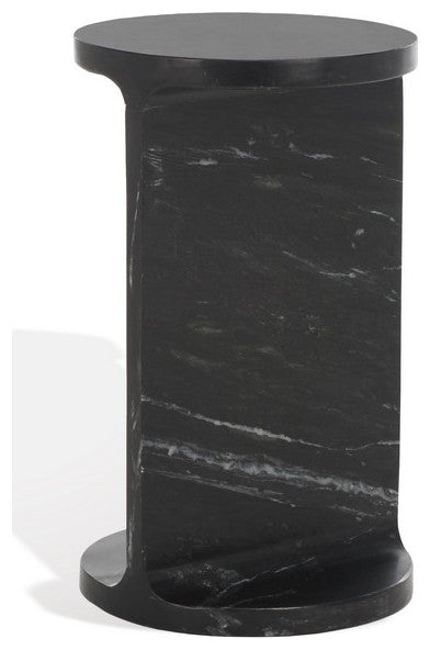 Safavieh Couture Melinda Marble "C" Accent Table Black