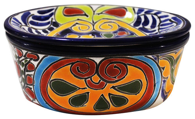 Talavera Oval Soap Dish With Drainage Cover, A