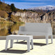 Compamia Box Outdoor Coffee Table, Silver-Gray