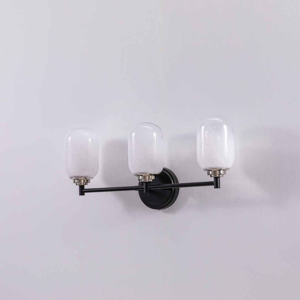 Seren 3 Light Wall Sconce Matte Black