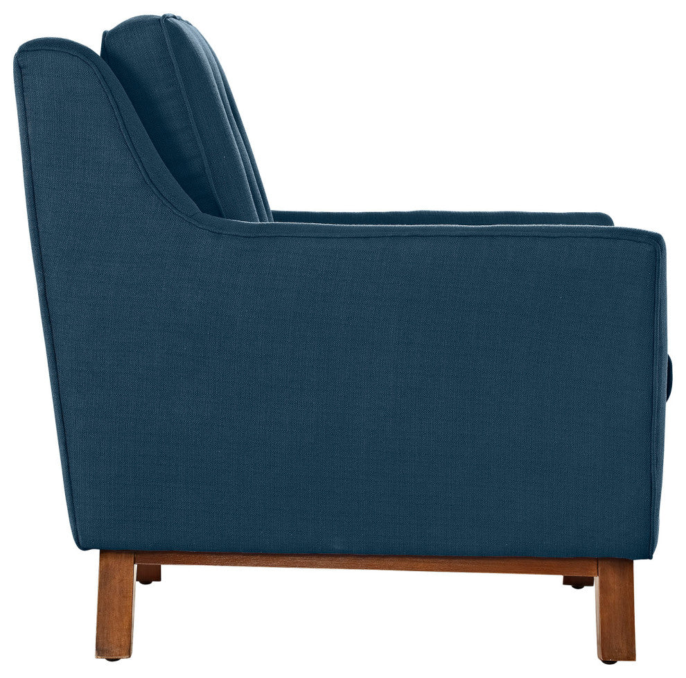 Modern Azure Beguile Upholstered Fabric Armchair