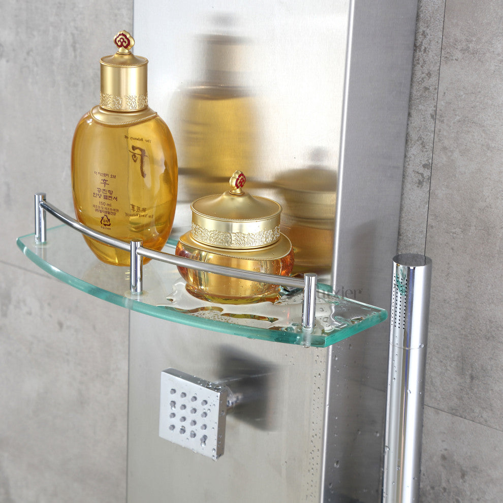 Luxier 55" 3-Jet Shower Panel System With Rainfall Shower Head Hand Shower