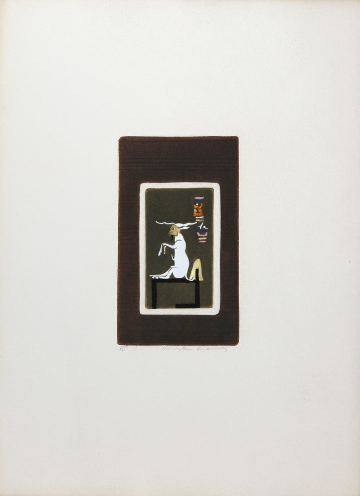 Mireille Kramer "Egyptian Theme 1" Etching