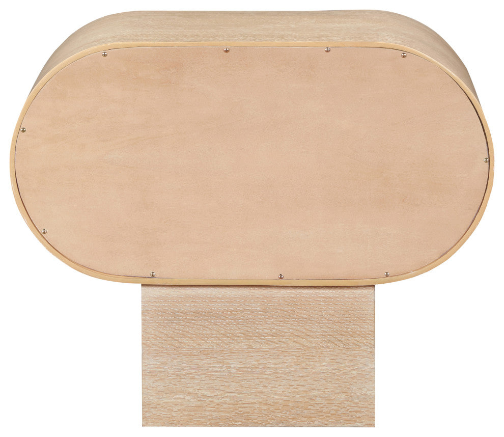 Harlow Solid Wood And Oak Veneer Night Stand, Natural