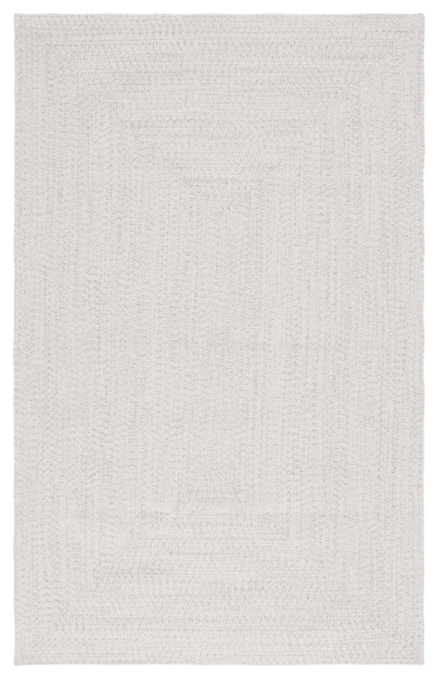 Safavieh Braided BRA201 Rug Machine-Washable, Ivory/Light Grey, 3'x5'