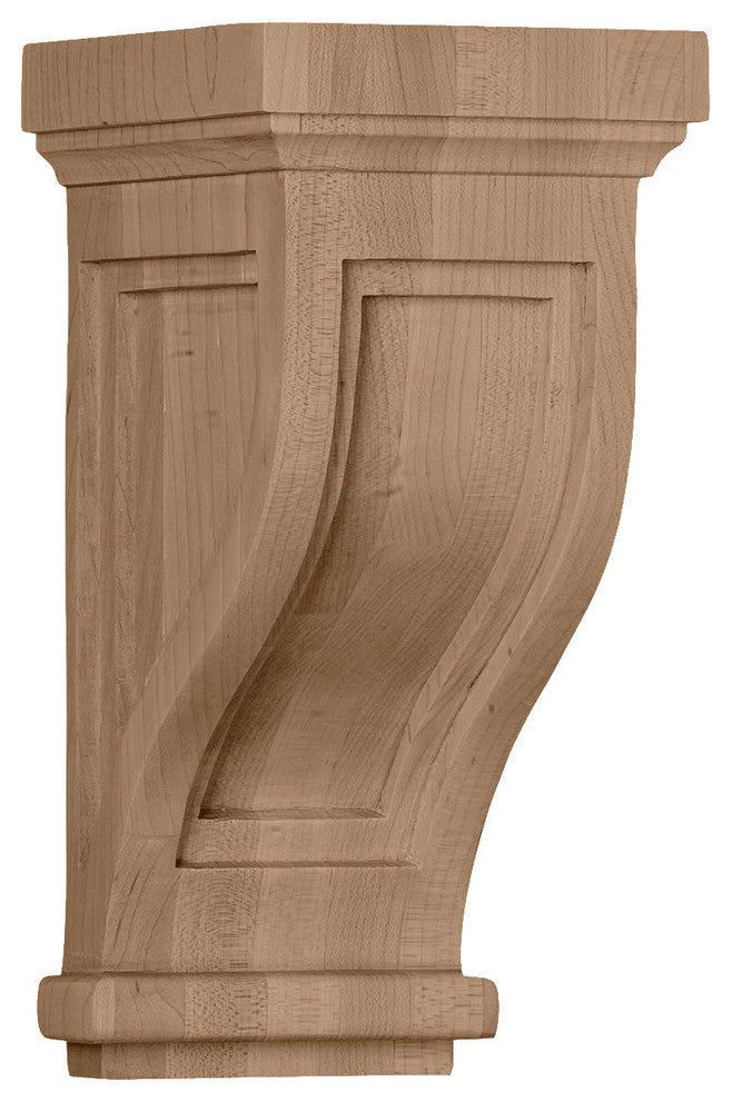 4 3/4"W x 5"D x 10"H Traditional Recessed Corbel, Cherry