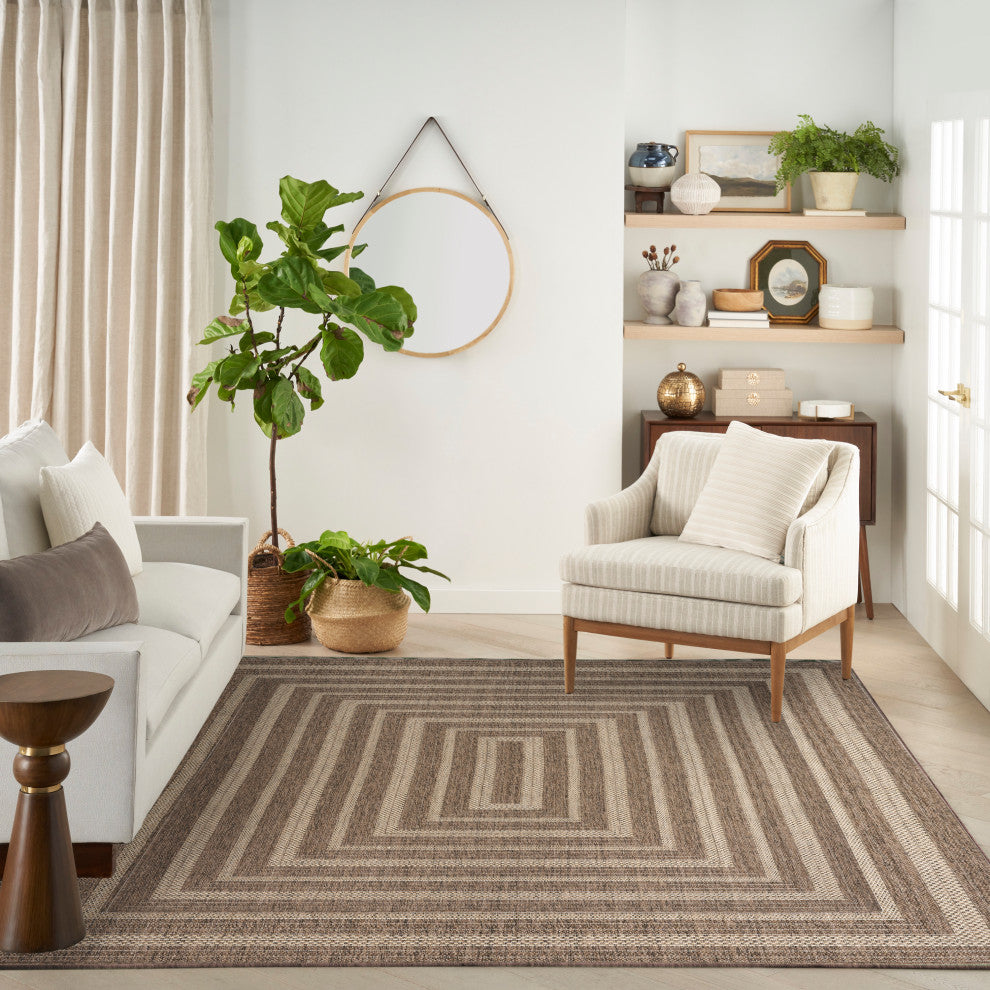 Nourison Tulum 9' x 12' Brown Outdoor Rug