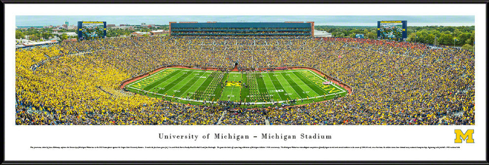 Michigan, University Of, Football, 50 Yard Line, Standard Frame