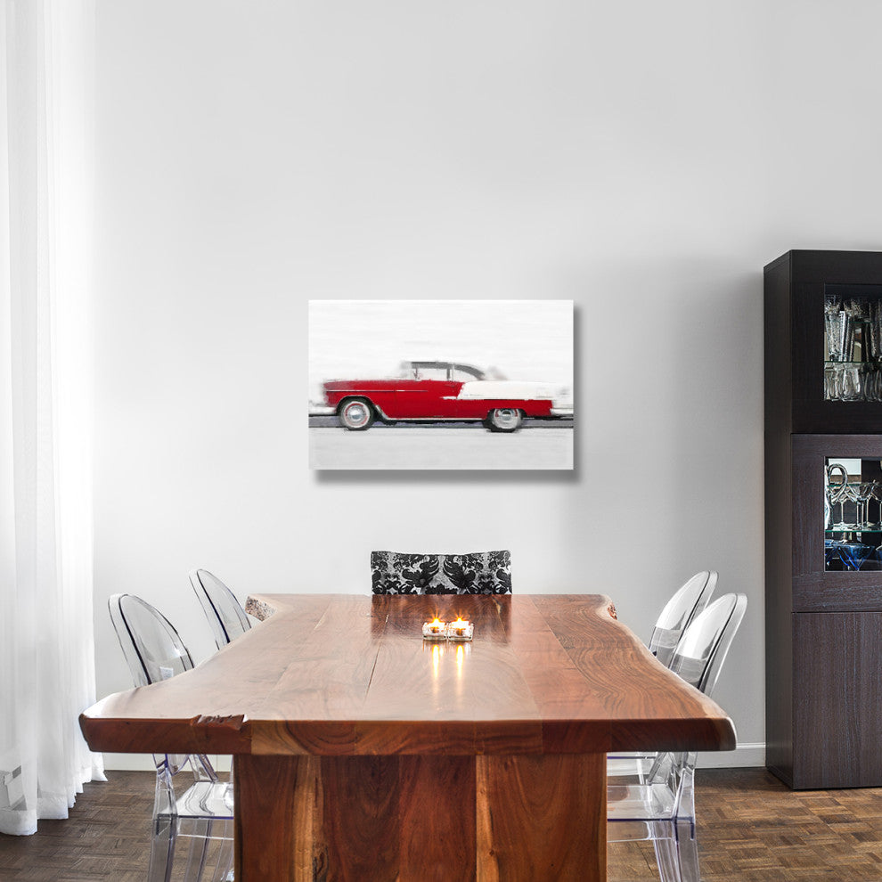 "1955 Chevy Bel Air Watercolor" Fine Art Print