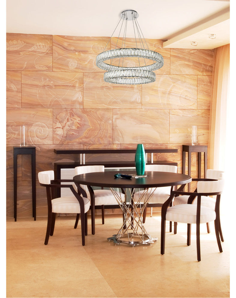 Monroe Integrated LED Chip Light Chrome Chandelier