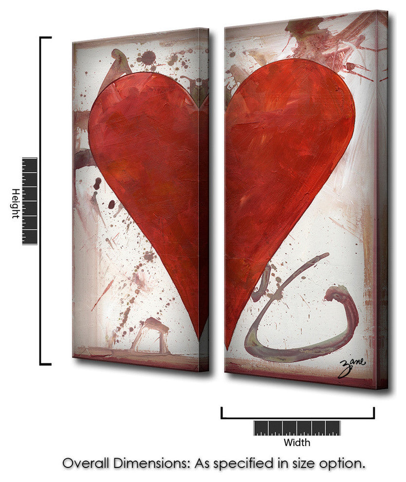 Heartwork "Cameryn" 2-Piece Canvas Art Set, 30"x12"
