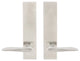 Ecco Lever, Tubular Privacy, Satin Stainless Steel, 2-3/8" Backset