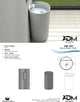 ADM Curved Freestanding Pedestal Sink, White, 18", Matte White