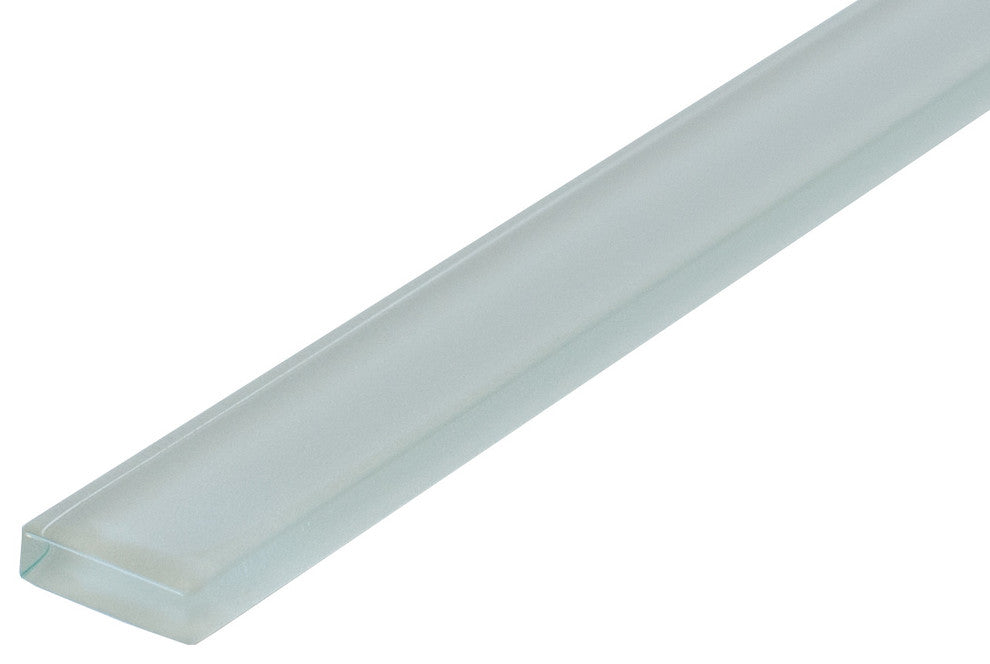 1"x12" Crystal Glass Liner, Set Of 10, Whisper Gray