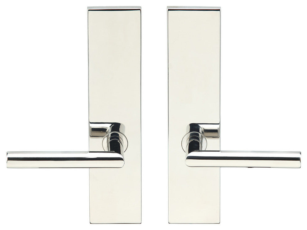 Frankfurt Lever, Full Dummy Tubular Pair, Left Hand, Polished Stainless Steel