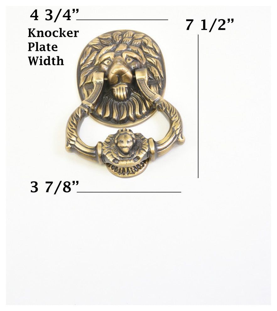 7.5" Lion Door Knocker
