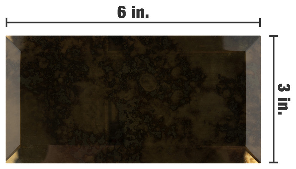 Lustre Beveled Antique Gold Glass Wall Tile