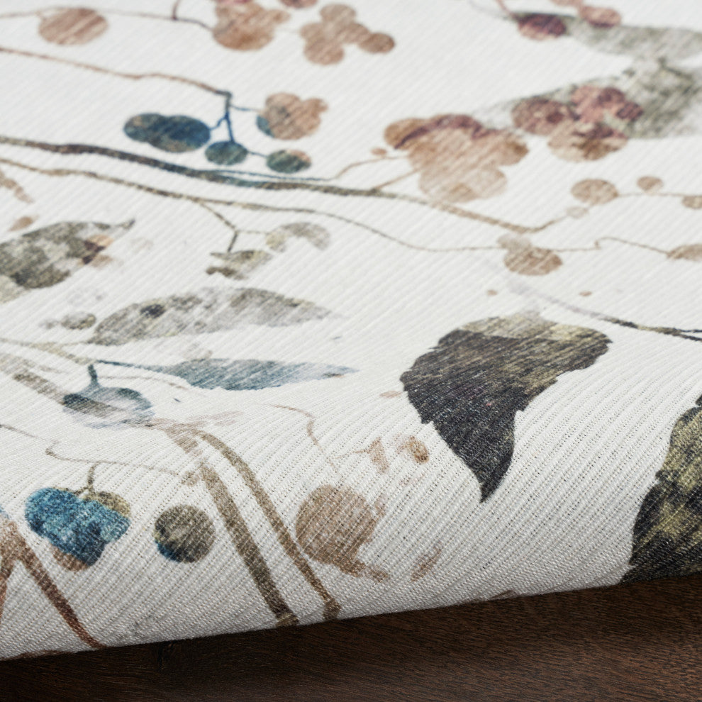 Nourison Nourison Washables 2' x 3' Ivory Multicolor Contemporary Indoor Rug