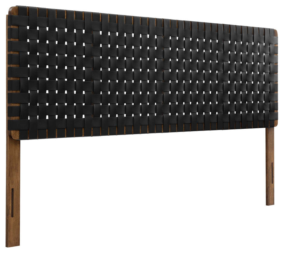 Sparta Weave King Vegan Leather Headboard