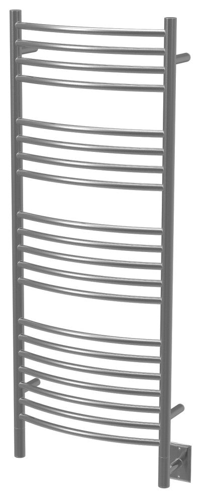 Jeeves Model D-Curved 20-Bar Hardwired Electric Towel Warmer, Brushed