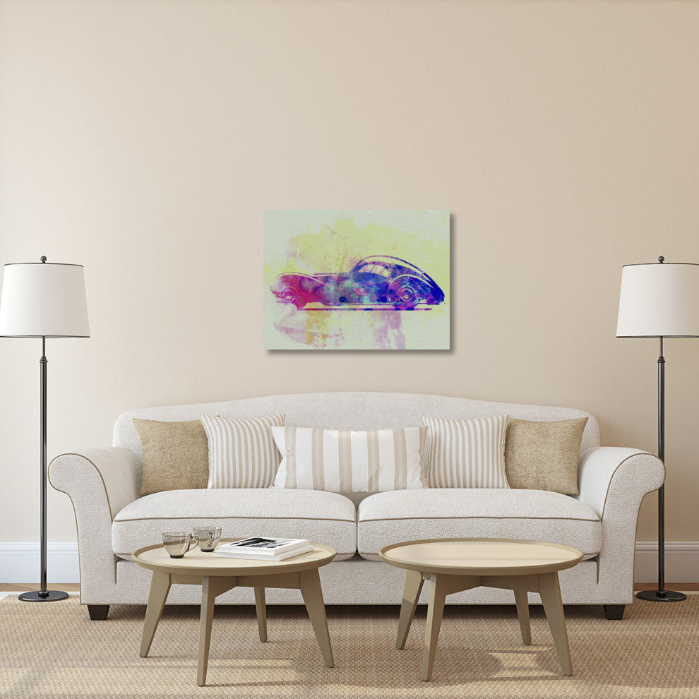 "Bugatti Atlantic Watercolor 3" Fine Art Print