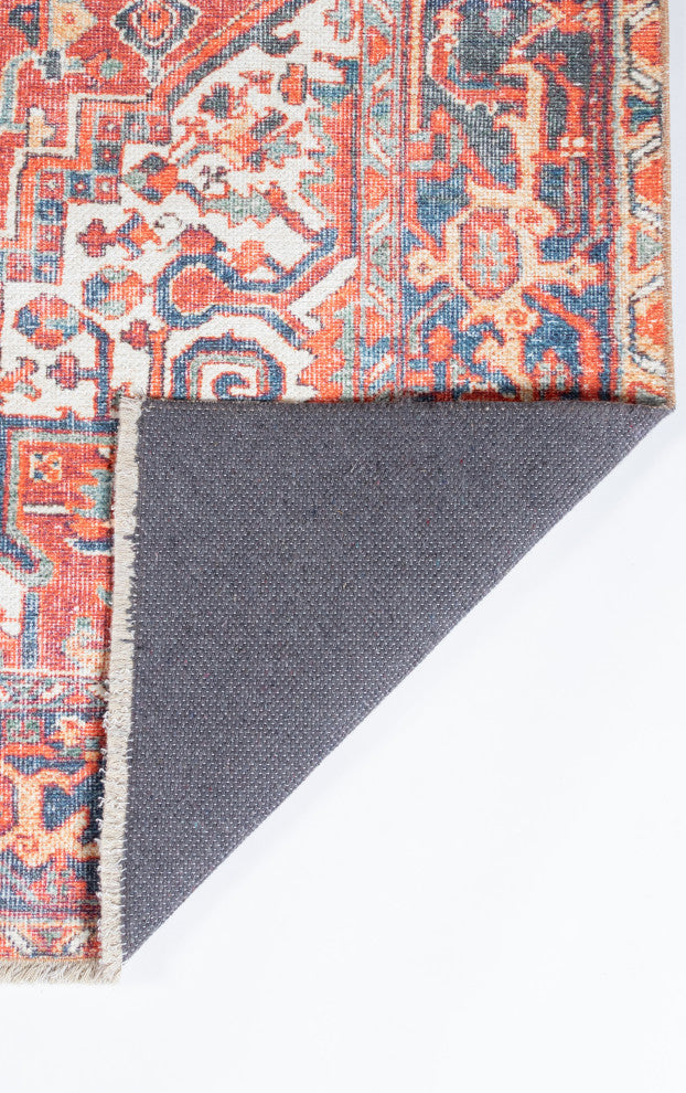 Momeni Chandler Cotton Polyester Traditional Red Rug 5'6" X 8'6"