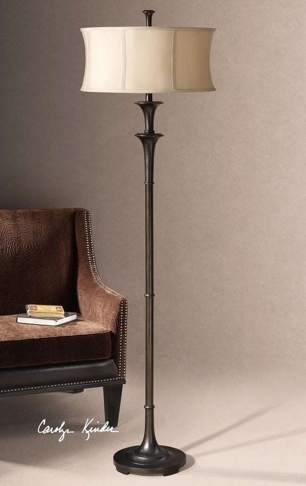 Classic Oil Rubbed Bronze Metal Floor Lamp 69 in Traditional Shape Champagne
