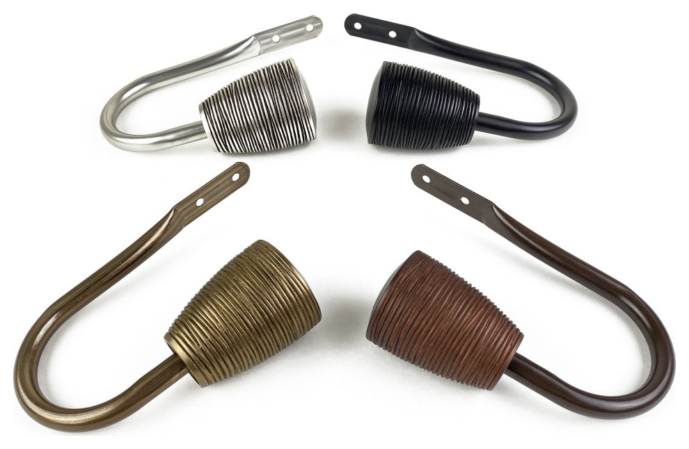 Anya Curtain Holdback, Pair, Black