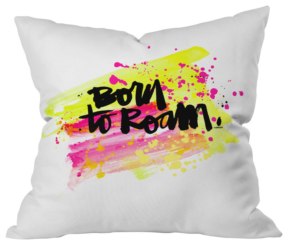 Deny Designs Kal Barteski Born To Roam Outdoor Throw Pillow