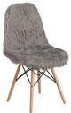 Shaggy Dog Charcoal Gray Accent Chair