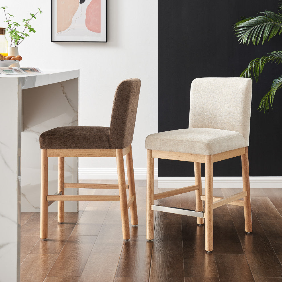 Bloomfield Fabric Counter Stool, Santana Dark Brown