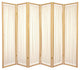 6' Tall Helsinki Shoji Screen, 6 Panel, Natural