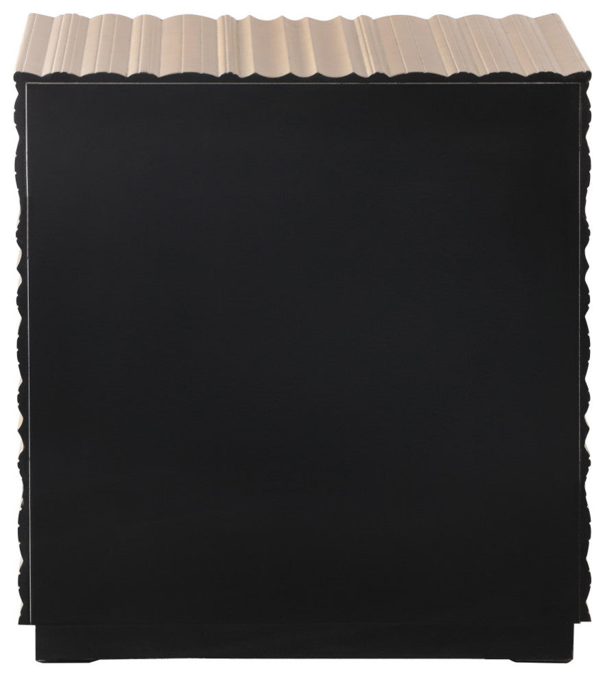 Golda Starburst Design Side Table in Gold Leaf Finish