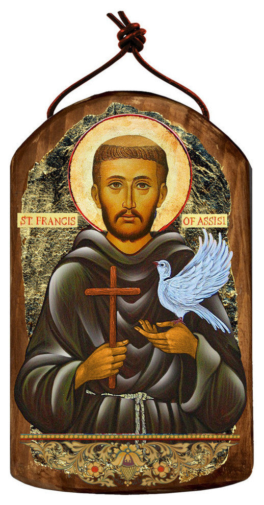 Icon Saint Francis Wooden Ornament