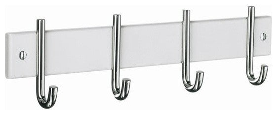 Decorative Hooks For The Home, Polished Stainless Steel and White