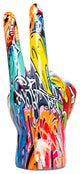 Interior Illusions Plus Street Art Peace Sign Tabletop, 9" Tall