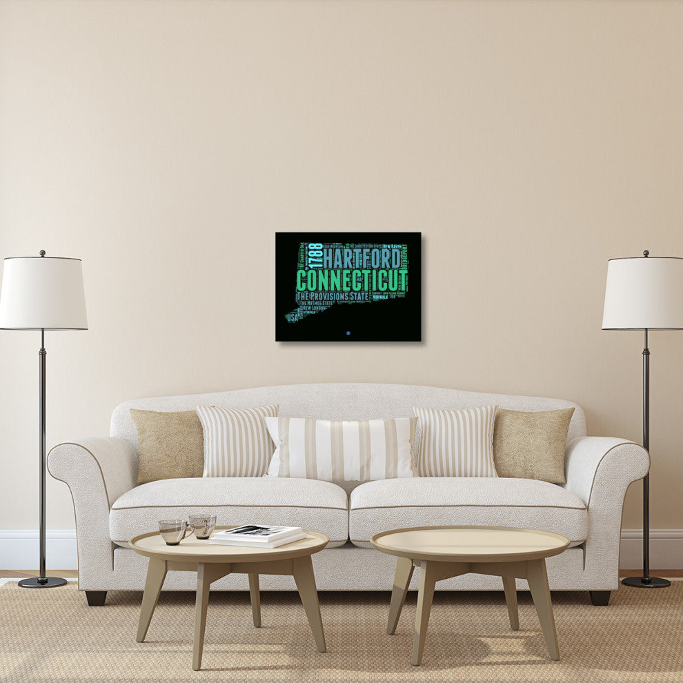 "Connecticut Word Cloud 1" Fine Art Print
