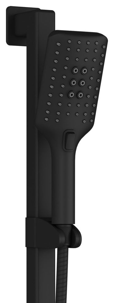 Seville Slide Bar With Handshower, 2.5 GPM, Matte Black, Left