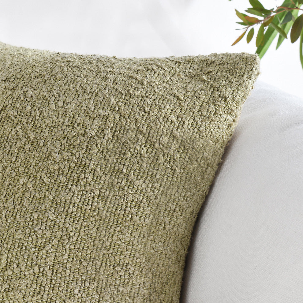 Sava 22" Cotton Blend Throw Pillow by Kosas Home, Wheat Green, 22x22