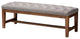 Ainsley Gray Fabric Walnut Solid Rubberwood Bench