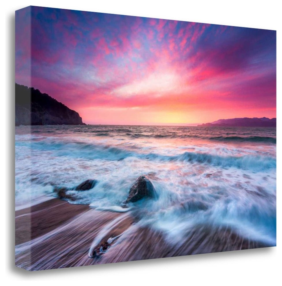"Distant Glow" By Dave Gordon,Ready to Hang Giclee Print on Gallery Wrap Canvas