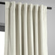 Signature Off White Blackout Velvet Curtain Single Panel, 50"x84"