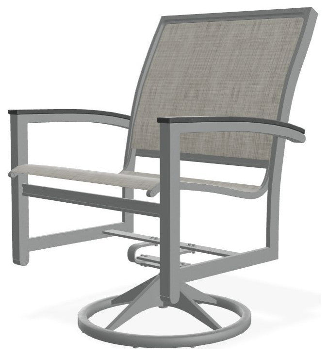 Bazza Sling Outdoor Swivel Rocker, Smoke/Graphite