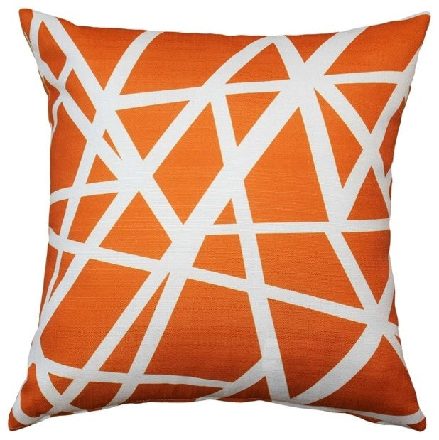 Pillow Decor - Bird's Nest Orange Throw Pillow 19x19