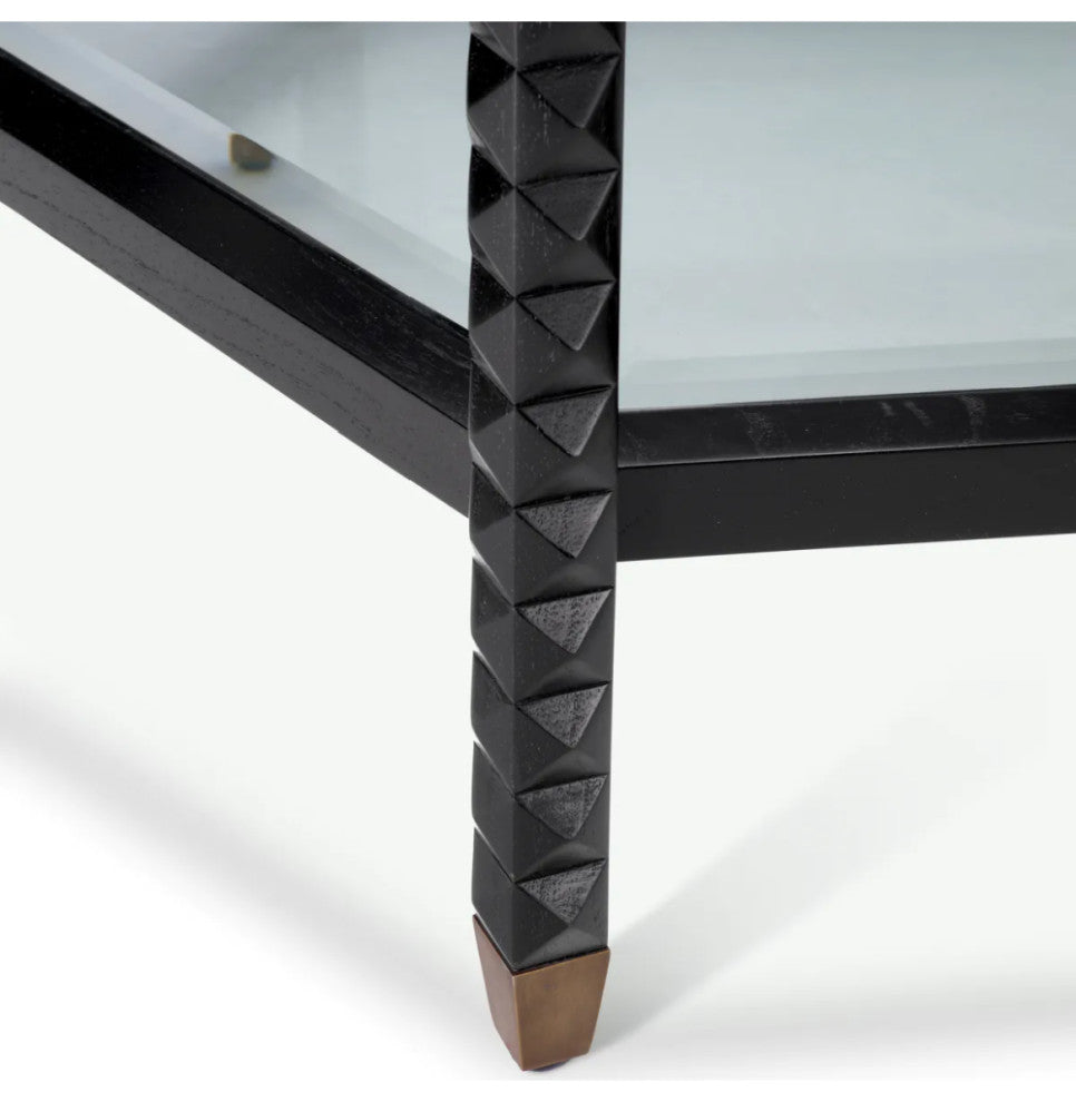 Black Hexagonal Coffee Table, Eichholtz Cornelius
