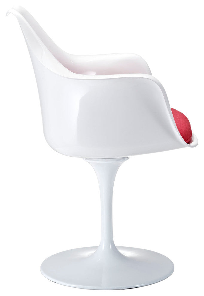 Modern Contemporary Kitchen Dining Armchair Red
