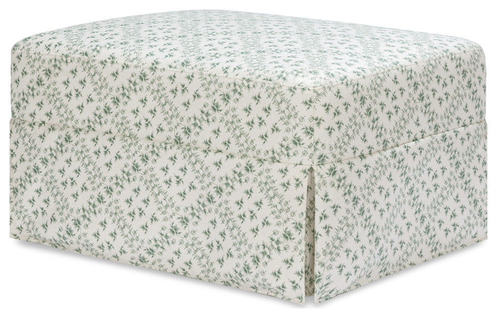 Sarah Flint x Namesake Crawford Gliding Ottoman in Eco-Performance Fabric, Green